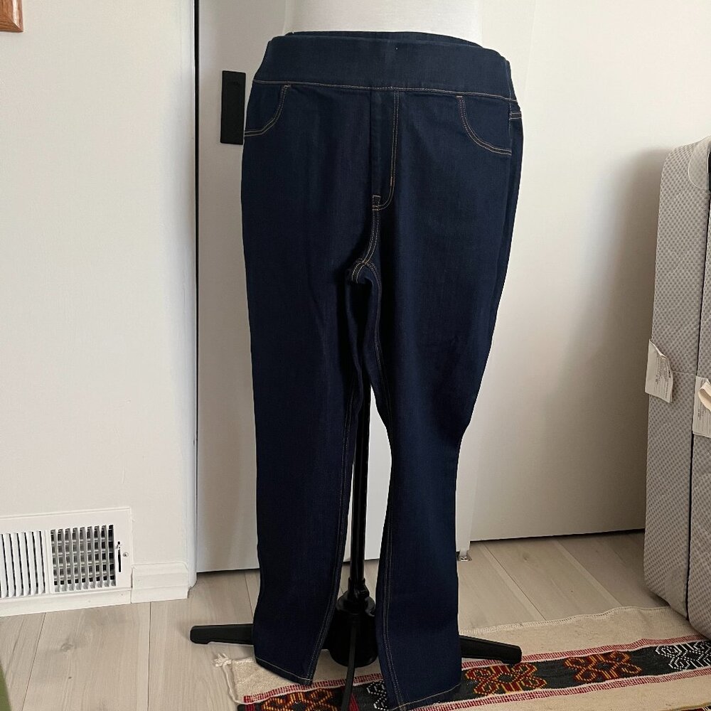 Old Navy Mid-Rise Jeggings, Adjustable Waist, Dark Wash, sz 16